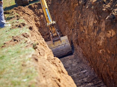 Drainage excavation — Gordonsville, TN — Crockett-Phillips Construction Inc.