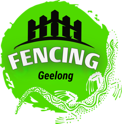 Green logo: Black fencing over 