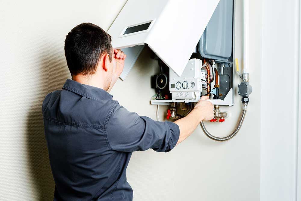 Repair of a gas boiler