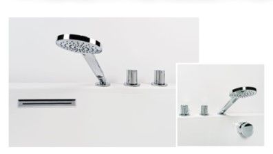 Mitigeur baignoire thermostatique 3 trous sur gorge