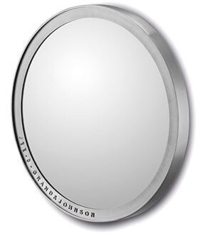Miroir rond Soho en acier brossé diamètre 30 cm