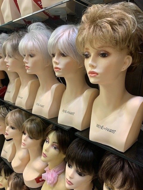 Mannequin Heads With Short Brown Wig — Roseville, CA — Love Your Hair Wigs
