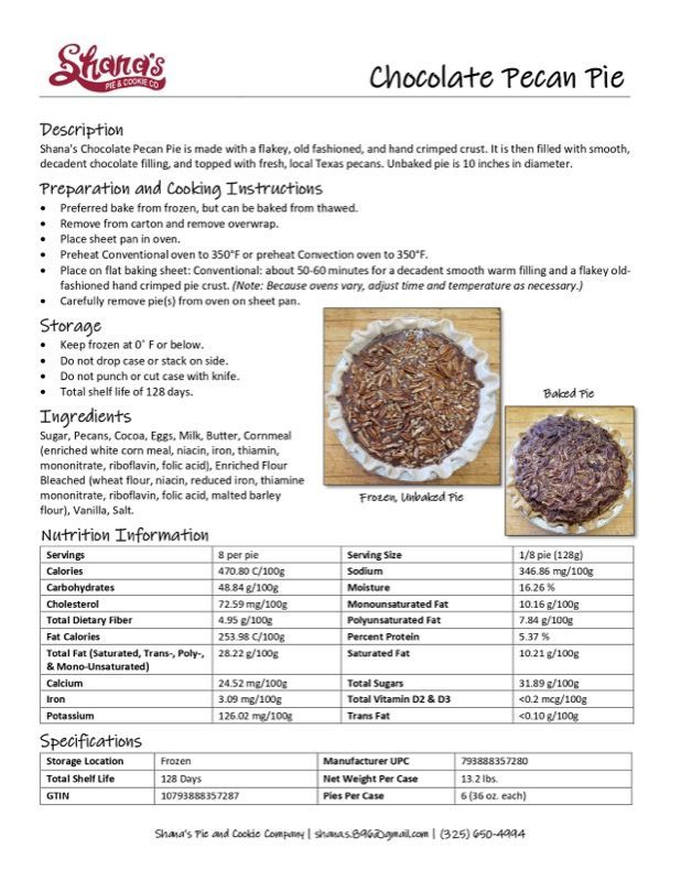 Chocolate Pecan Pie Description