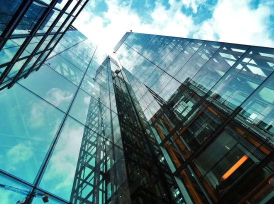 Modern two-story house with wood siding accents, white walls, and a black garage door.