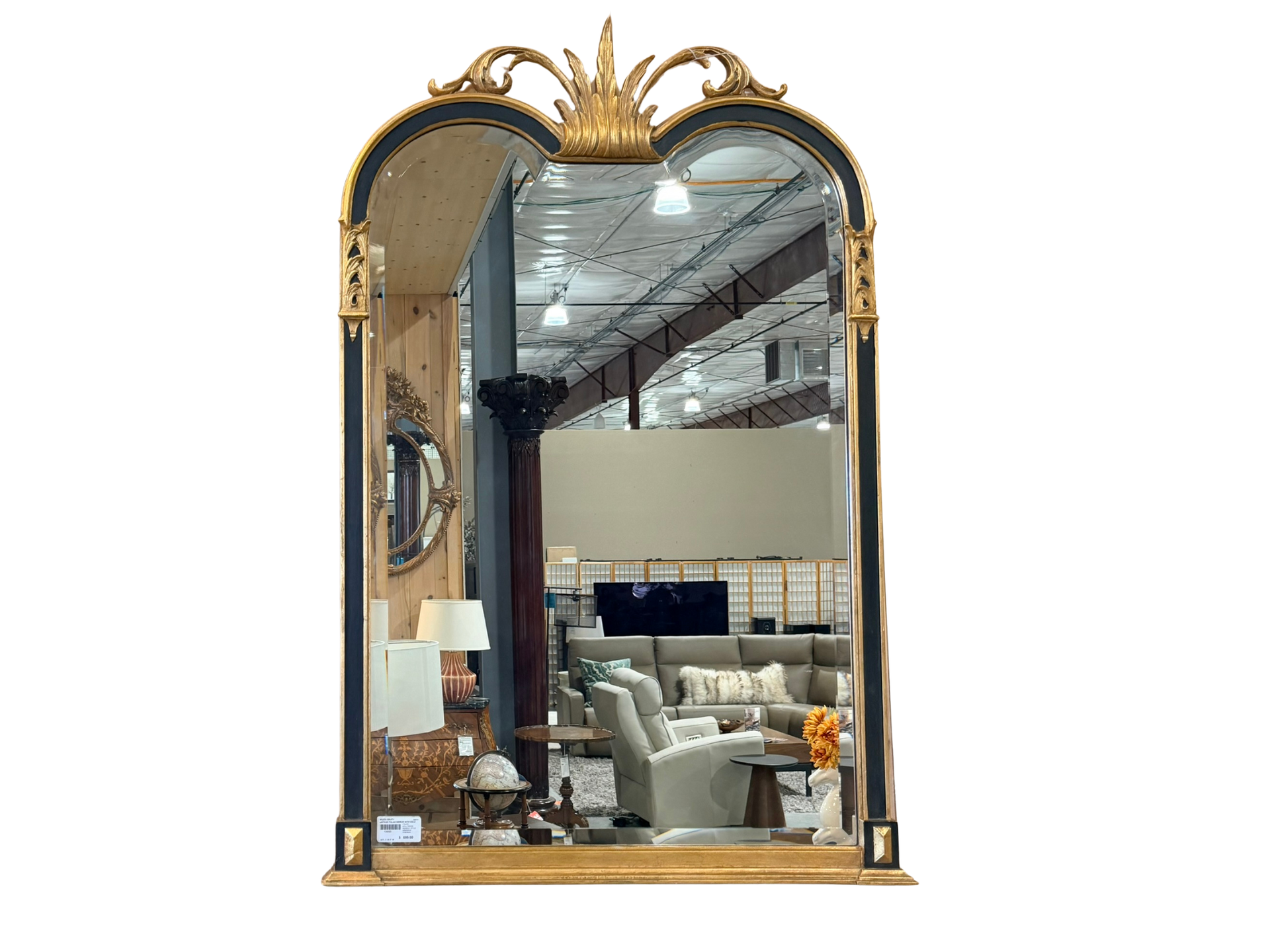 Vintage Italian Hollywood Regency Gilt Wood Wall Mirror by Friedman