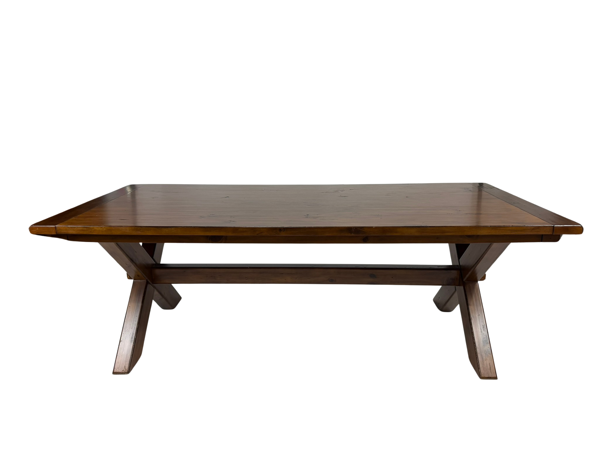 Solid Wood Trestle Base Dining Table