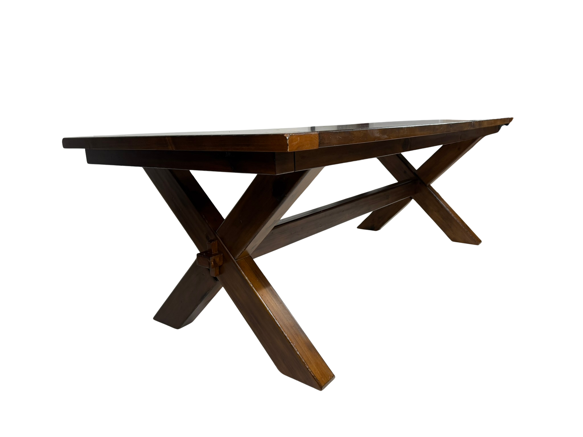 Solid Wood Trestle Base Dining Table