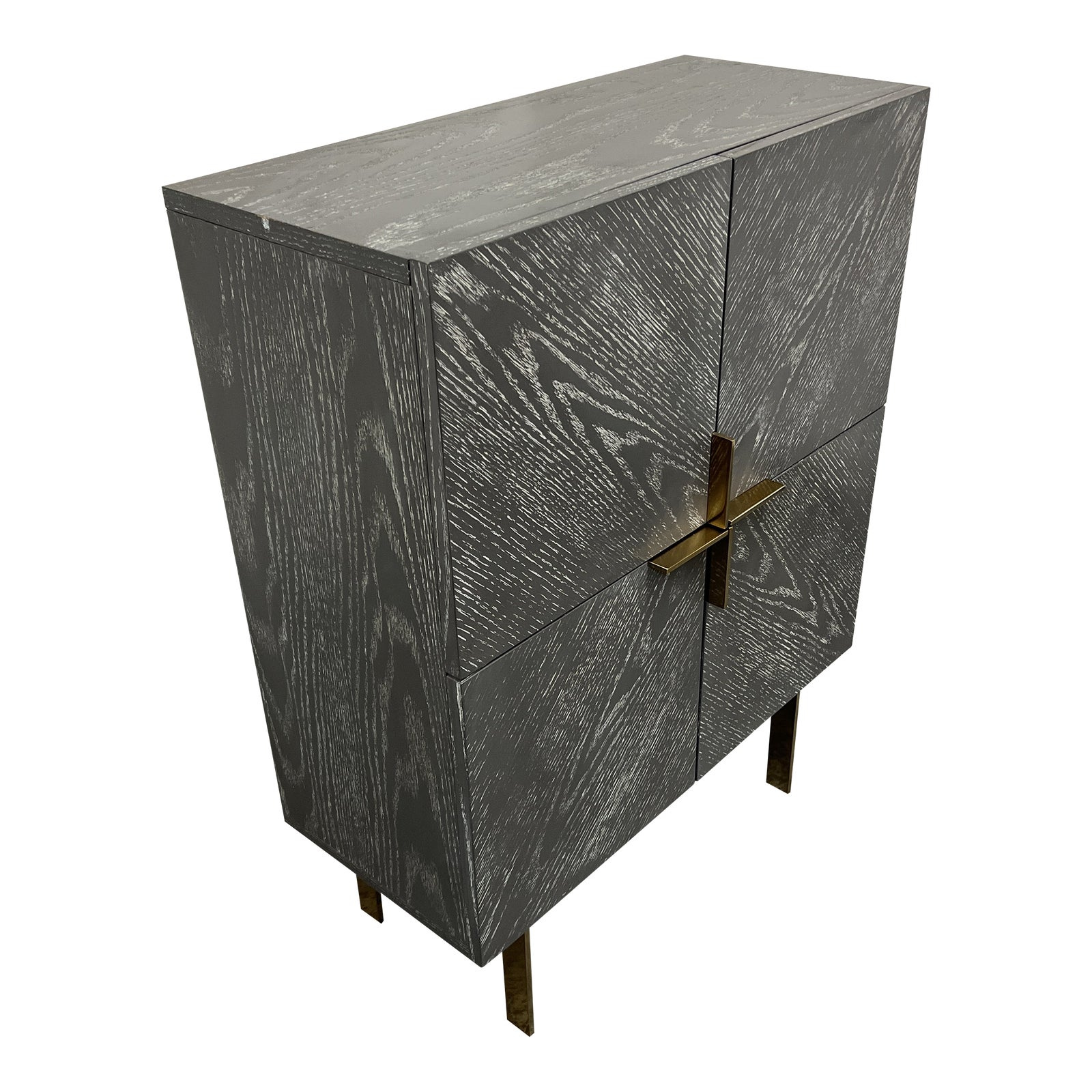 CB2 Jax Cerused Entryway Cabinet with Doors