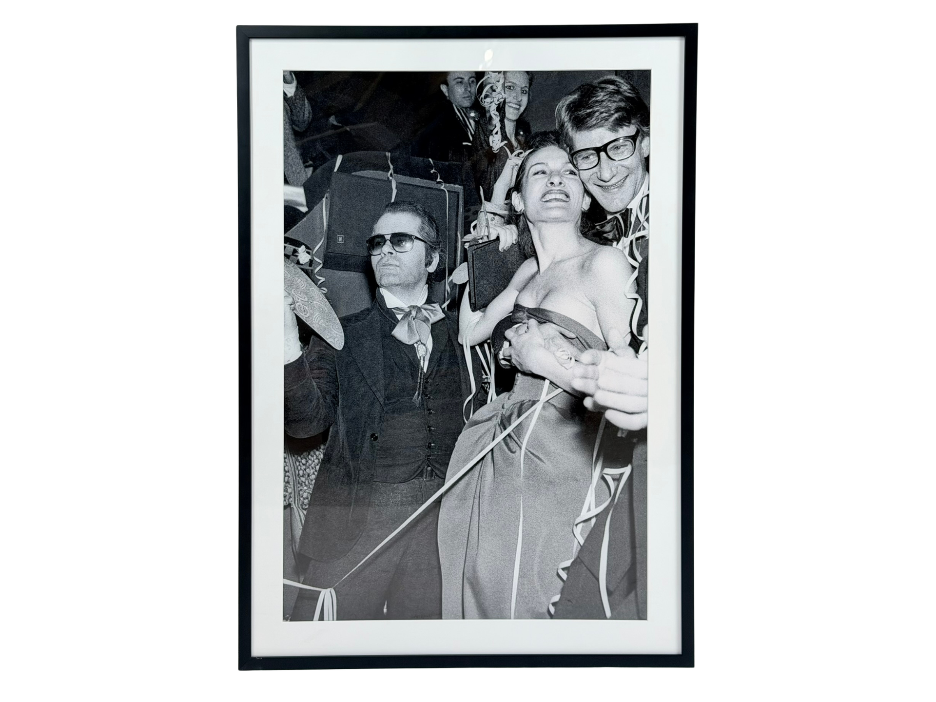 Fashion Photograph Featuring Karl Lagerfeld and Yves Saint Laurent