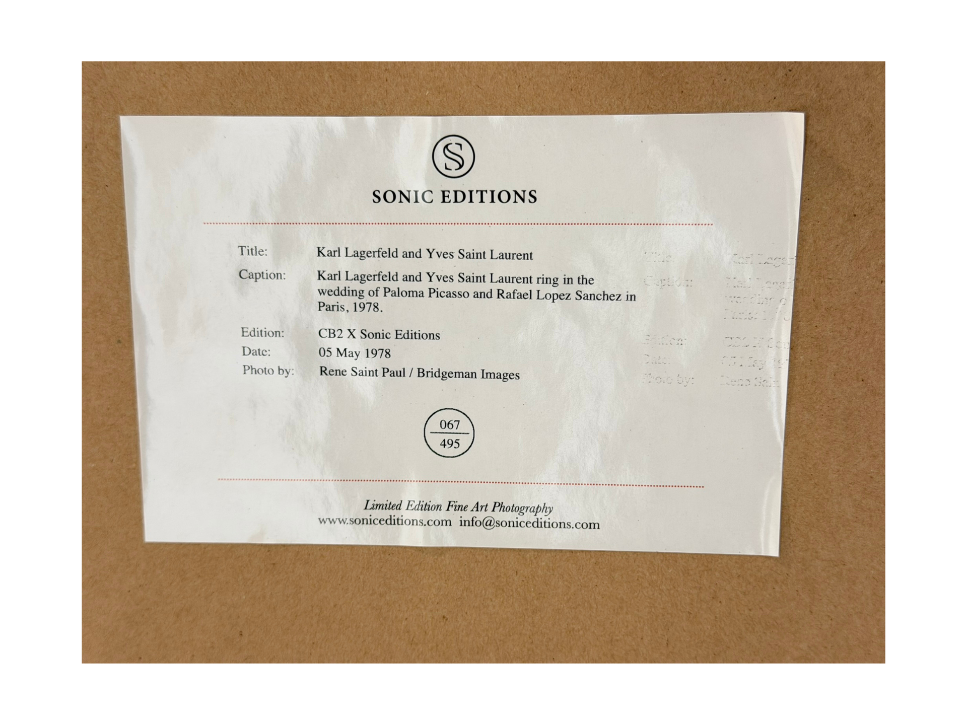 Fashion Photograph Featuring Karl Lagerfeld and Yves Saint Laurent