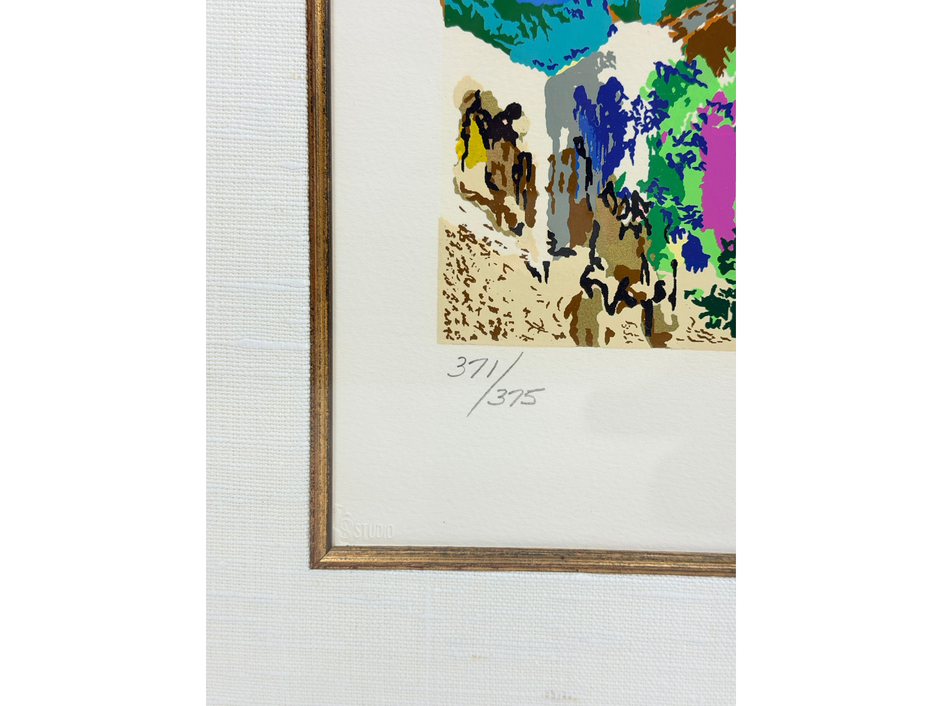 LeRoy Neiman Red Square Panorama Original Signed Serigraph in Gilt Frame