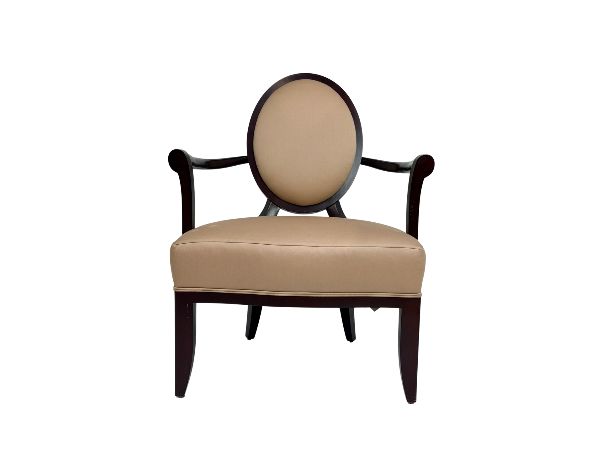 Barbara Barry for Baker Medallion Back Upholstered Armchair