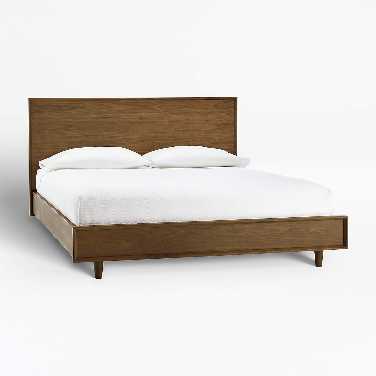 Crate & Barrel Tate Walnut Queen Bed
