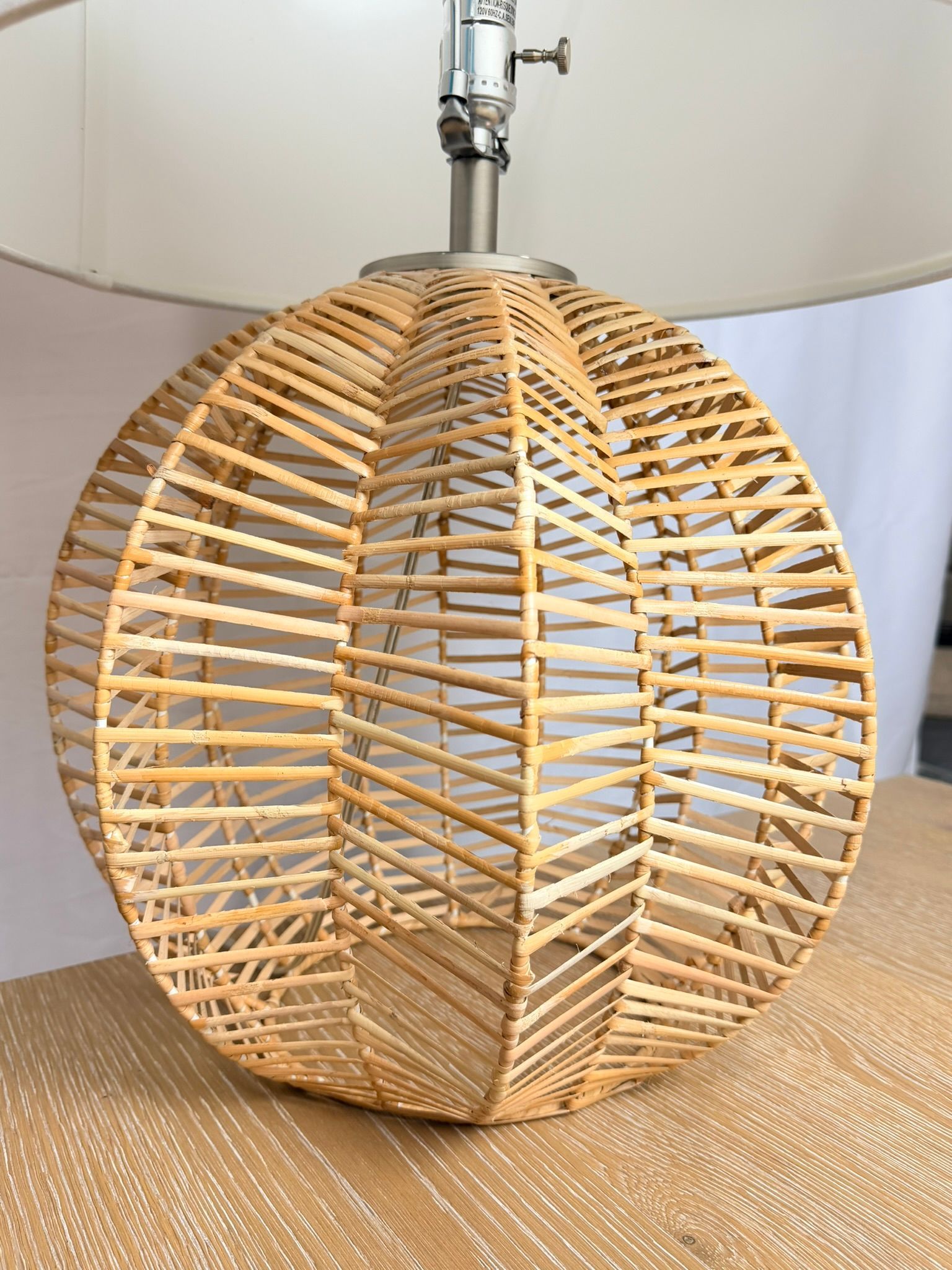 Pacific Coast Lighting Natural Rattan Ball Table Lamp