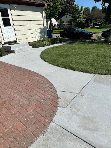 Concrete walkway in Burnaby British Columbia