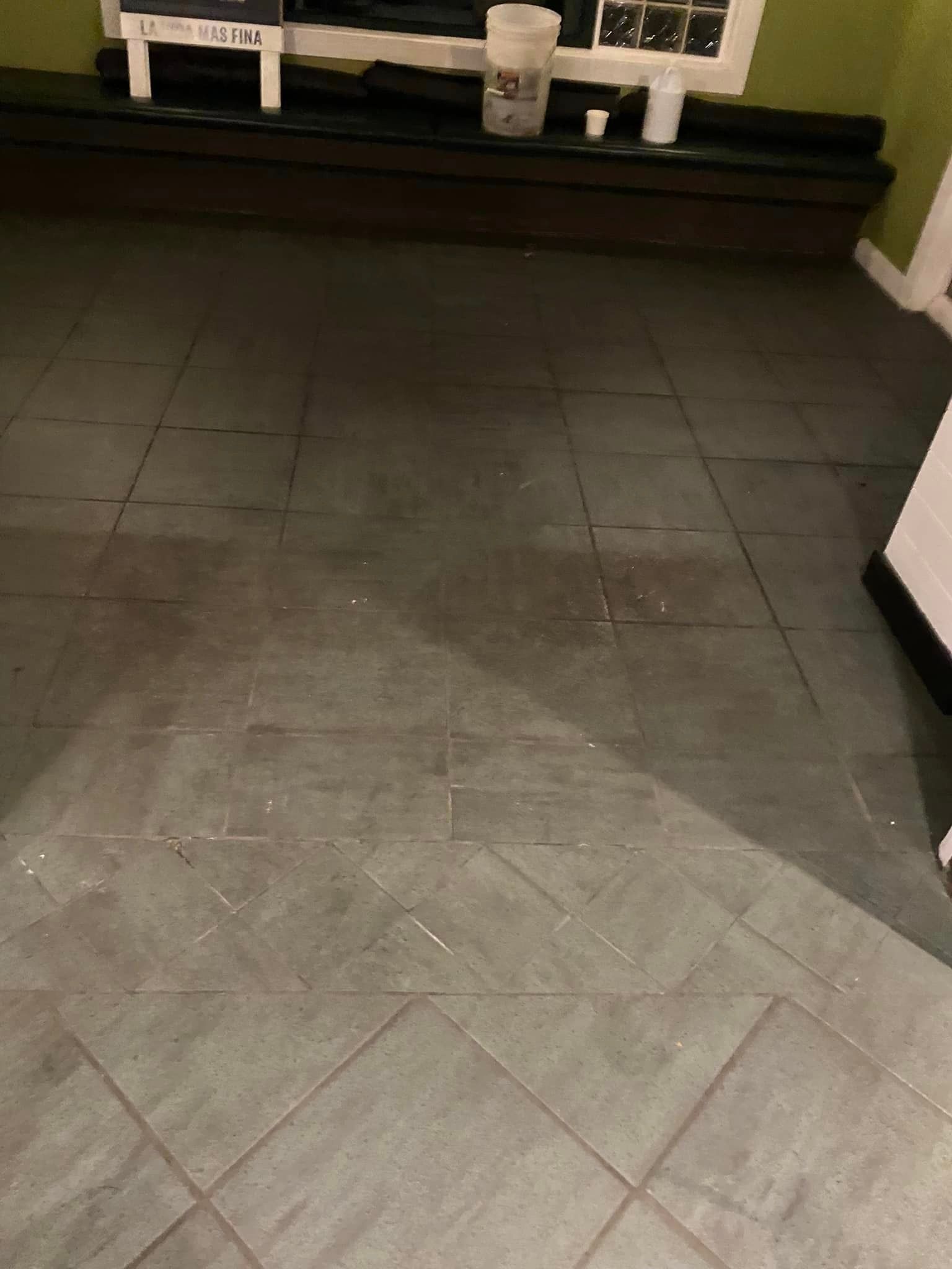 Before Cleaning Floor Tiles 2- Princeton, IN - D&T Power Washing