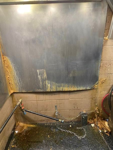 Before Cleaning Wall - Princeton, IN - D&T Power Washing