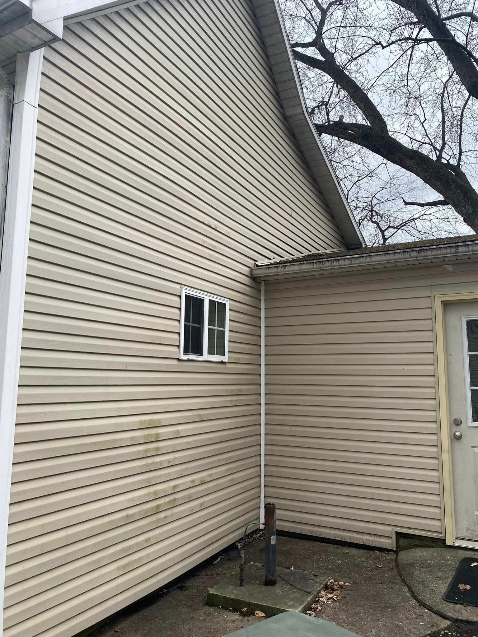 Before Cleaning the Wall of the House - Princeton, IN - D&T Power Washing