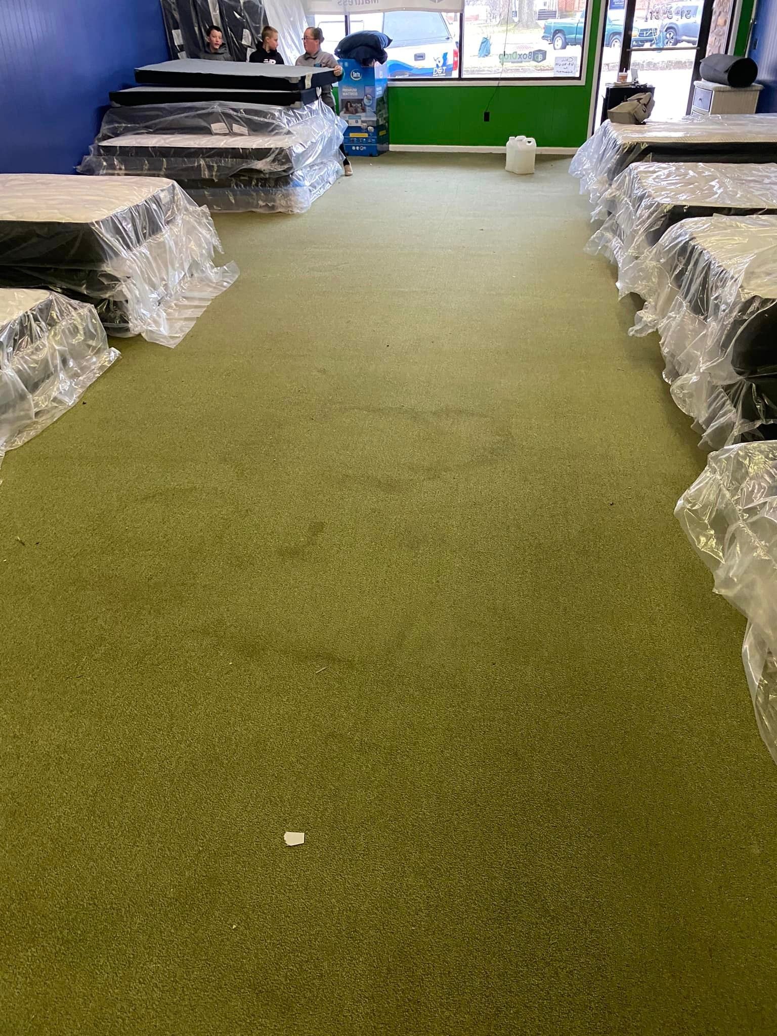 Before Cleaning the Green Floor - Princeton, IN - D&T Power Washing