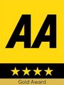 aa gold award logo on a yellow background