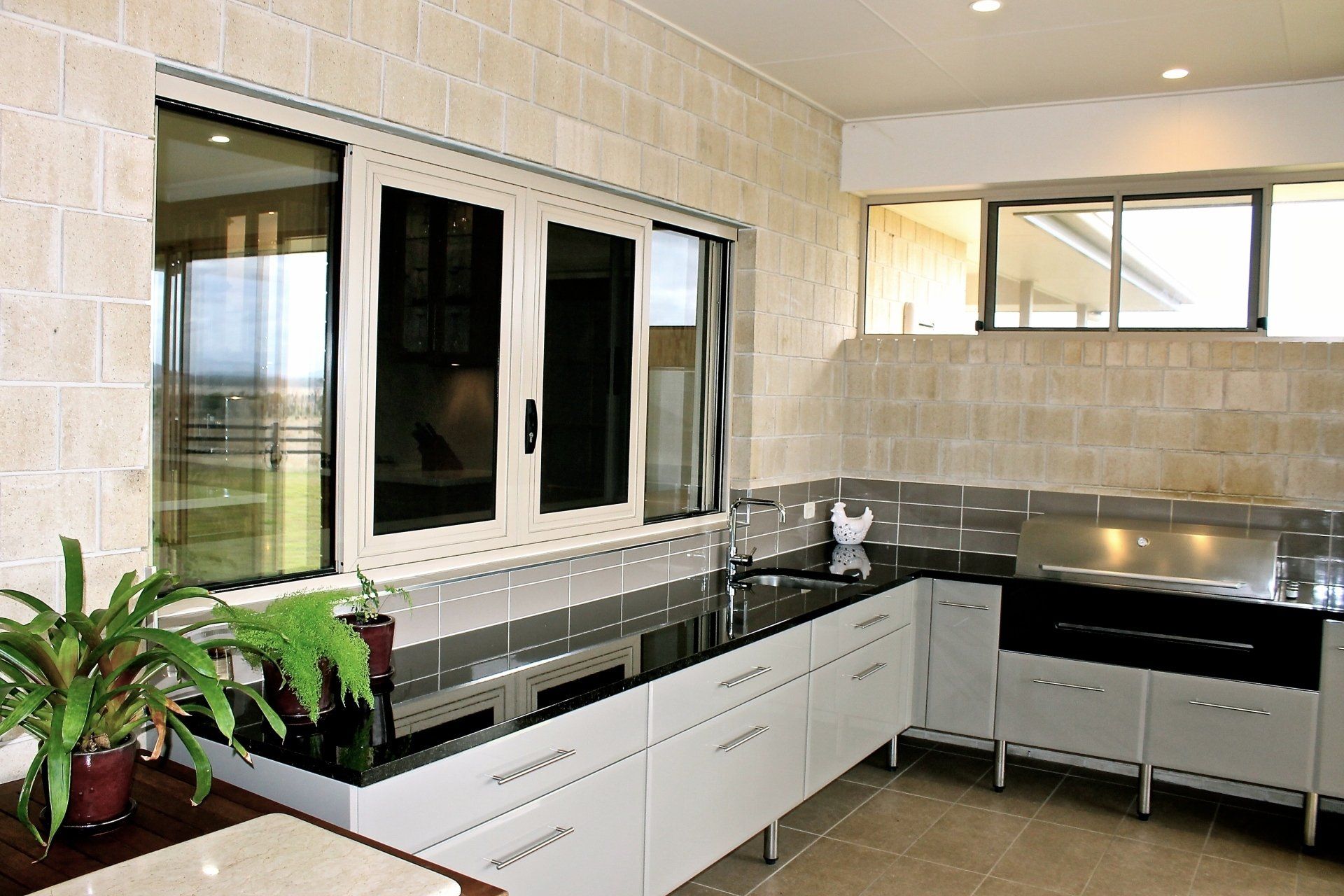 Kitchens Rockhampton Olive & White