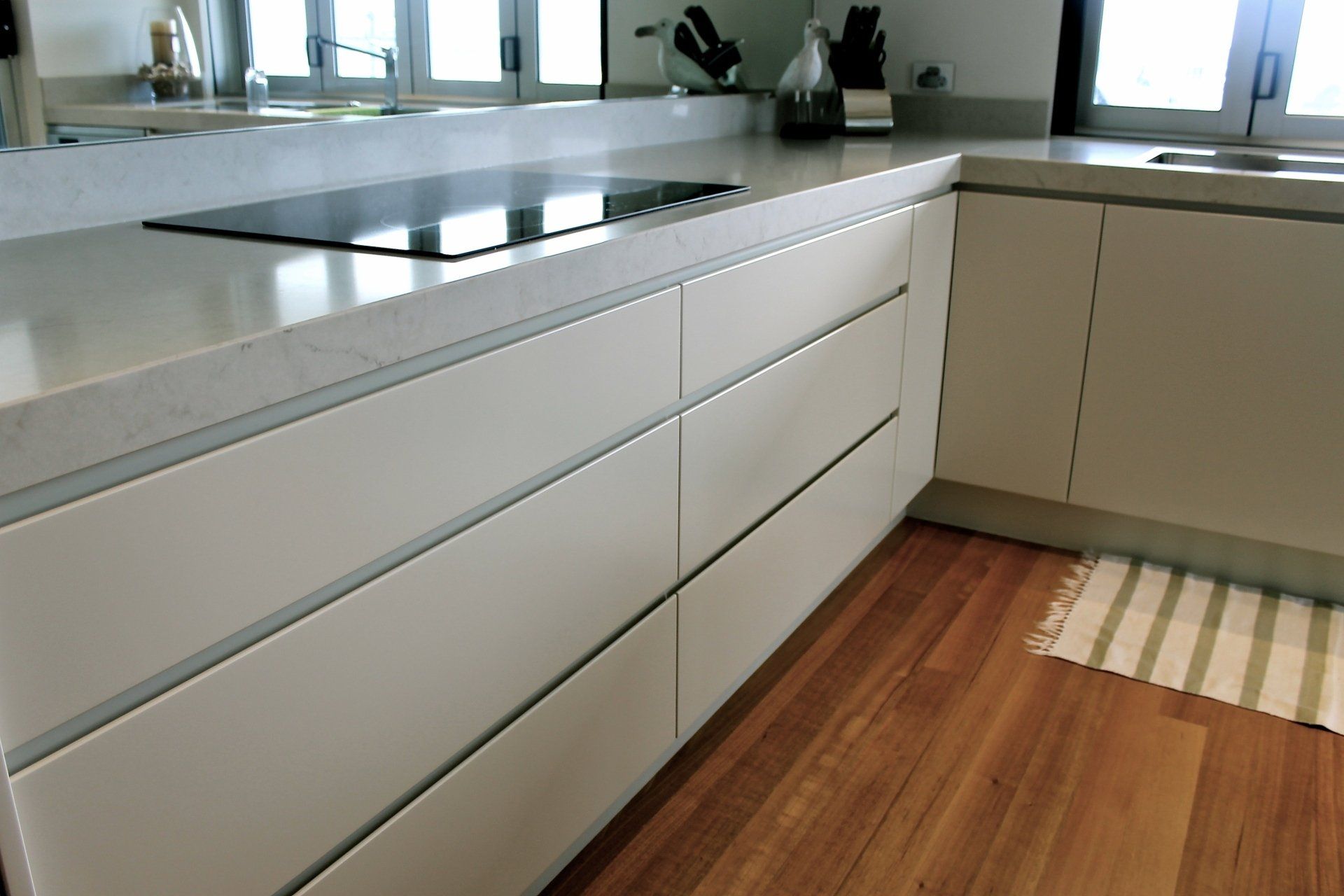 Kitchens Rockhampton Olive & White
