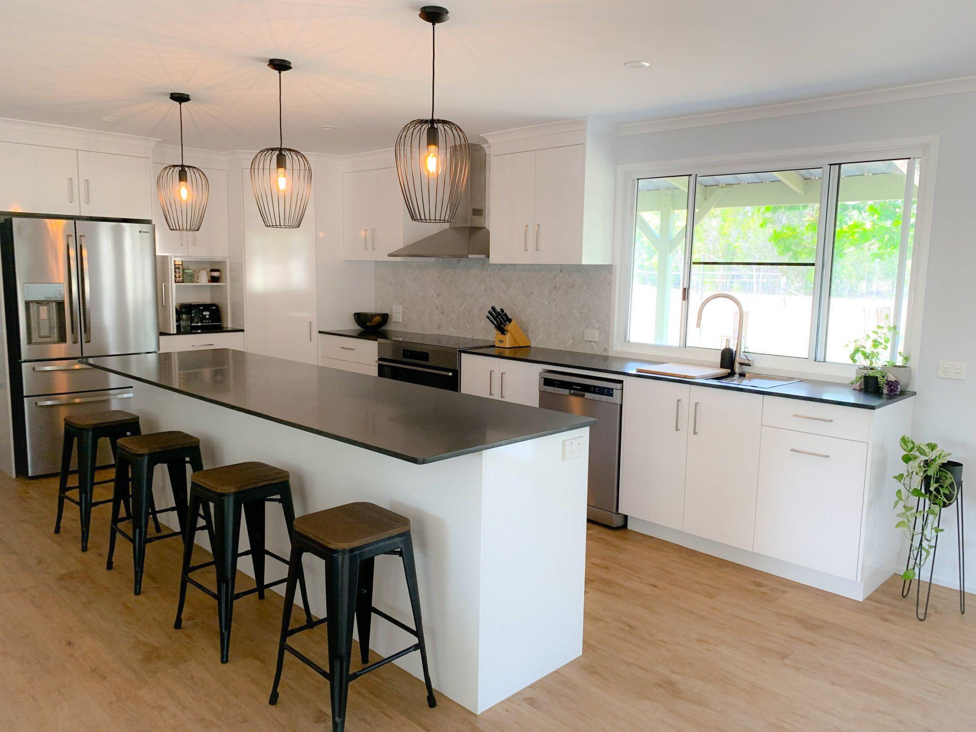 Kitchens Rockhampton Olive & White