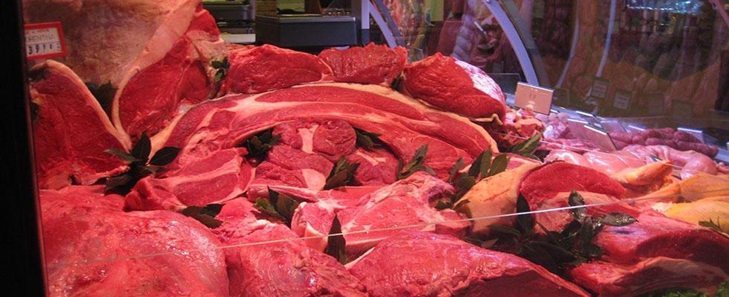 Tagli di carne i esposizione