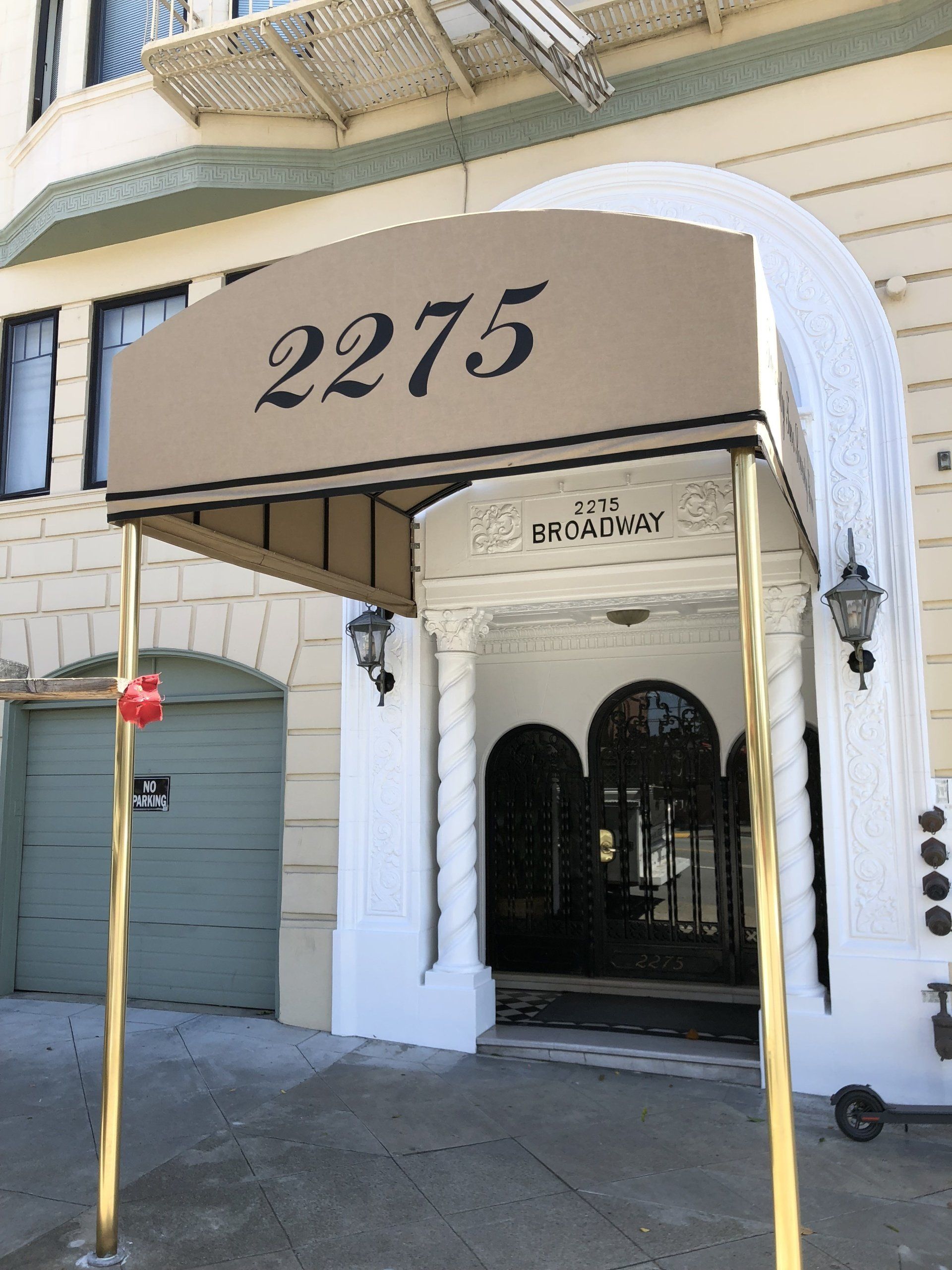 A building with a canopy that says 2375 on it