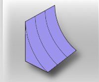 A purple piece of paper is sitting on top of a white surface.