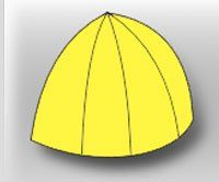 A drawing of a yellow hat on a gray background.