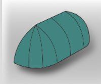 A drawing of a green tent on a white background.