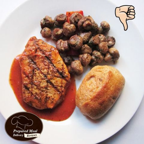 Personal Chef To Go Review BBQ Pork Chop with Mushrooms $12.50