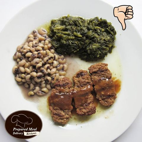 Traditions Meal Solutions Reviews Beef Strips with Black-Eyed Peas and Spinach - $7