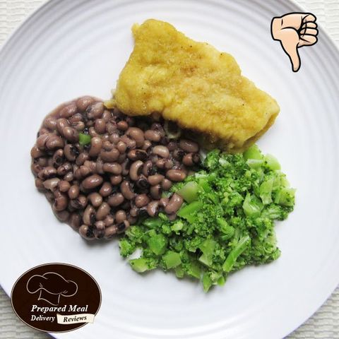 Tradition Meal Solutions Breaded Fish Wedge with Black-Eyed Peas and Broccoli - $6.95