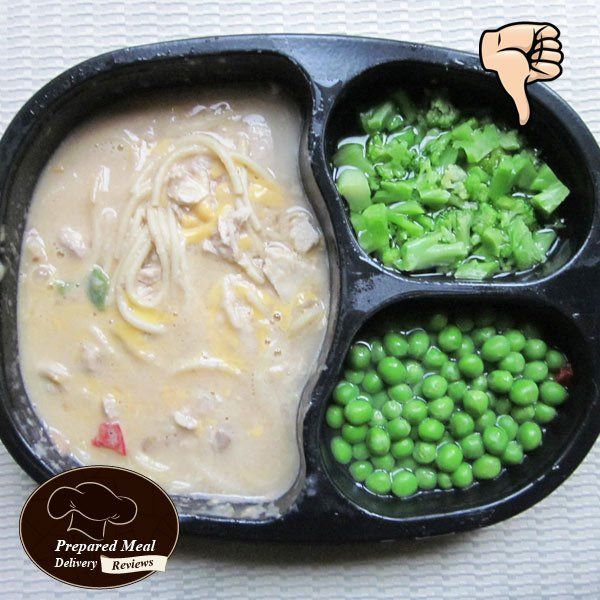 Traditions Chicken and Spaghetti in a Creamy White Sauce with Peas and Broccoli