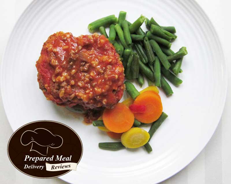 Beef Stuffed Pepper with Creole Sauce, Green Beans and Caribbean Vegetable Blend