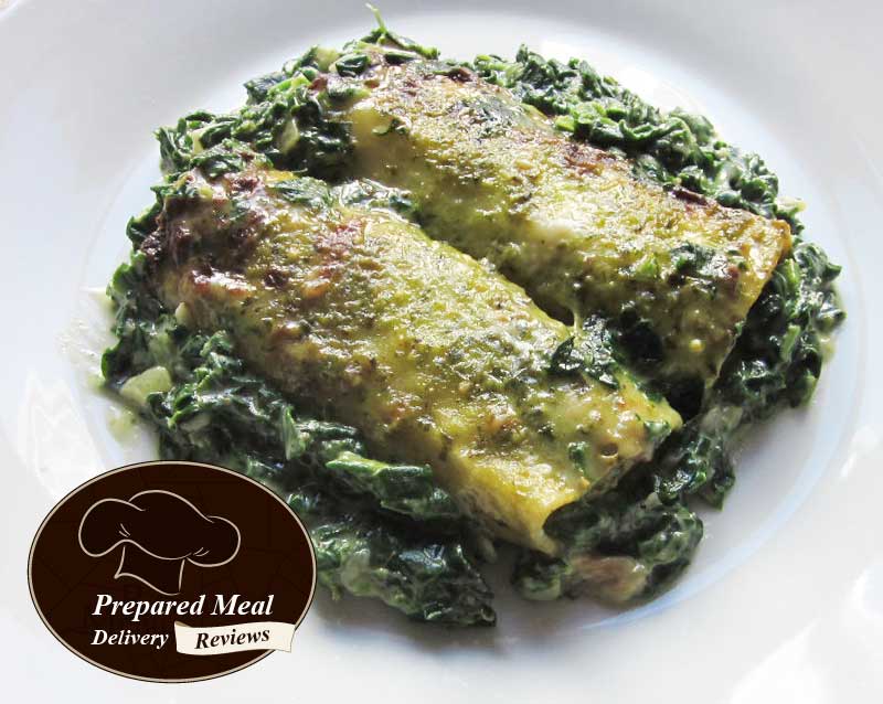 Chicken and Cheese Cannelloni with Pesto and Spinach