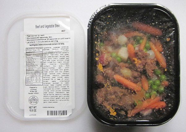 Mom's Meals Beef Stew Label