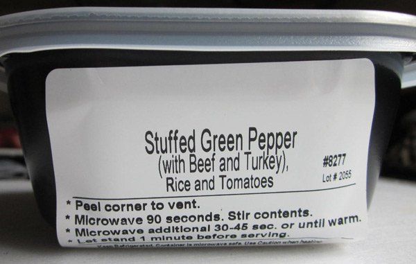 Mom's Meals Stuffed Pepper Label