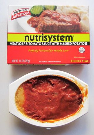 NutriSystem Meatloaf and Potatoes with packaging