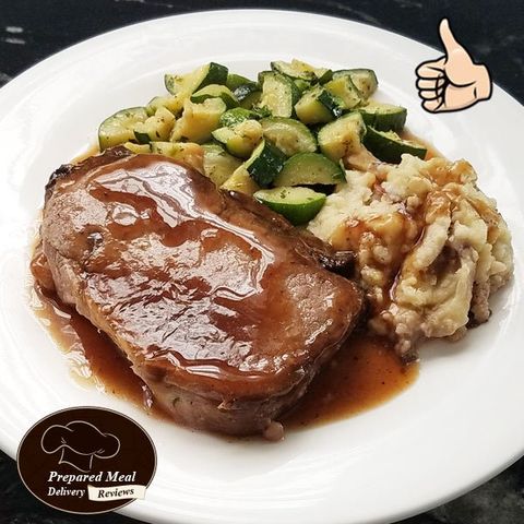 Top Chef Meals Reviews: Prime Rib with Smashed Red Skin Potatoes with Butter with Zucchini $17