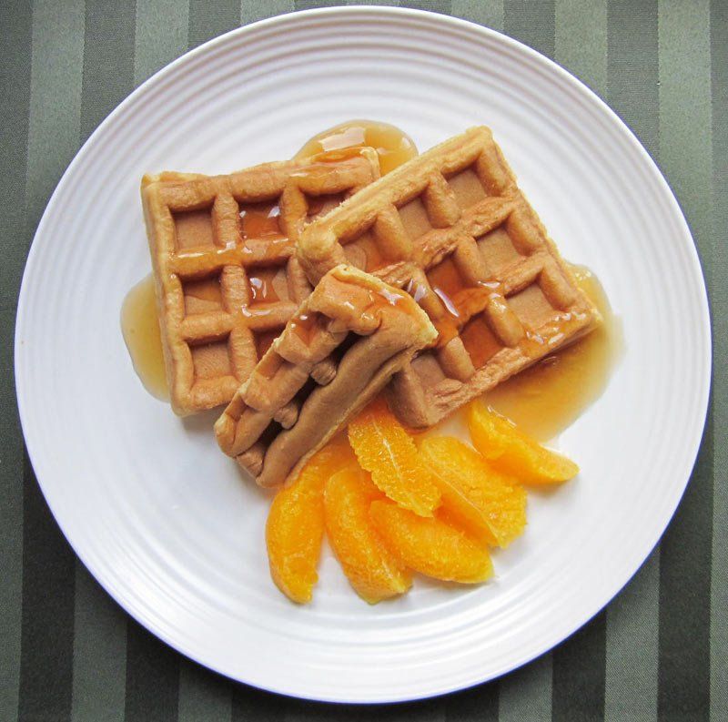 Waffles with Maple Syrup