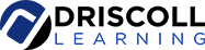Driscoll Learning logo with blue graphic and black text.