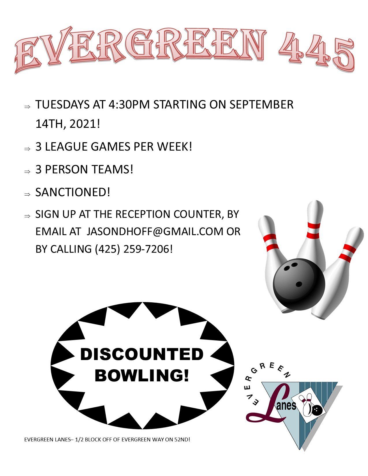 Bowling Tournament Everett, WA Evergreen Lanes