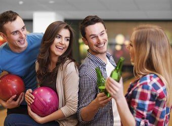 Friends Having Fun Bowling — Pro Bowling Shop in Everett, WA