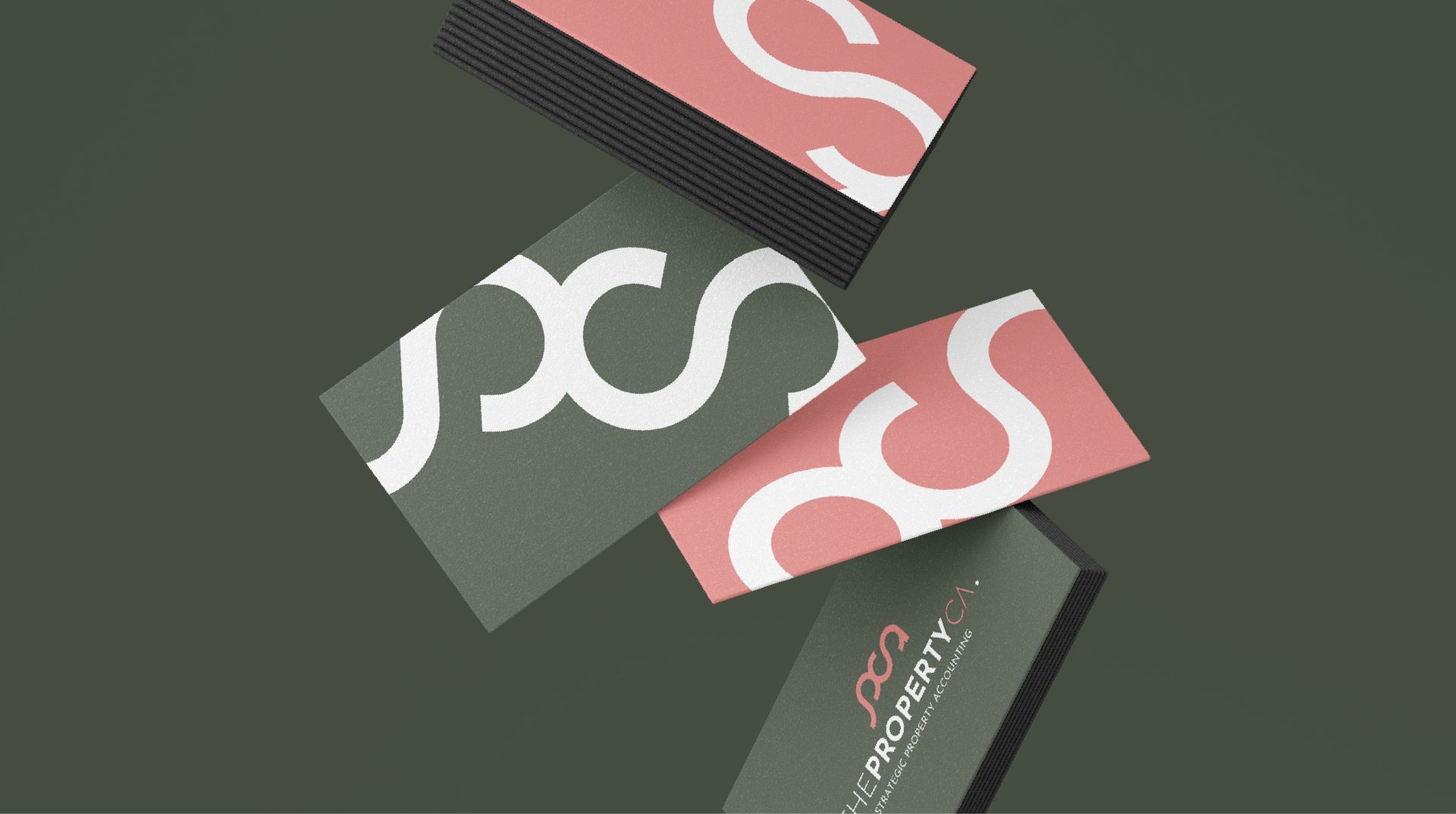 Stationery set in teal green with logo