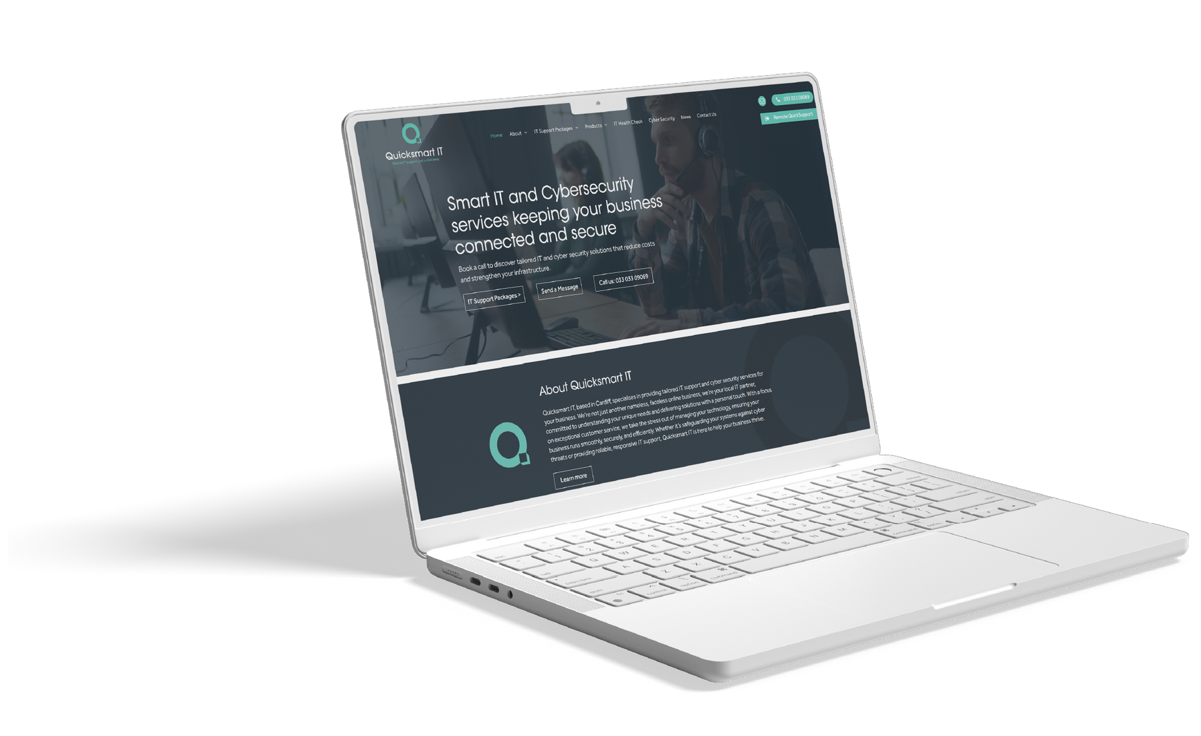 Pattern of dark gray abstract shapes and pink dots on a white background.