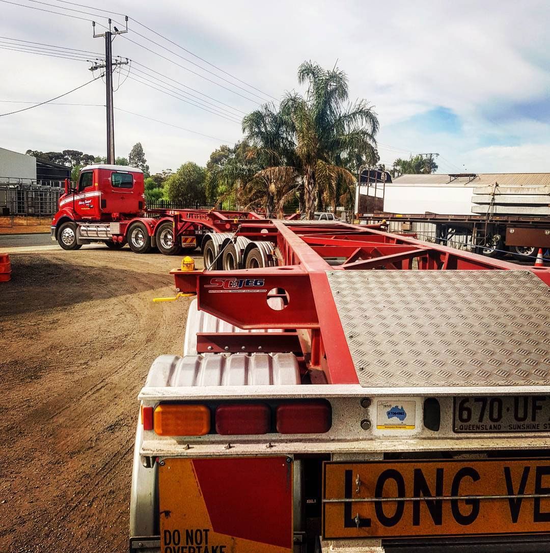 Long Red Trailer Truck | Swan Hill, Vic | Pickering Transport Group