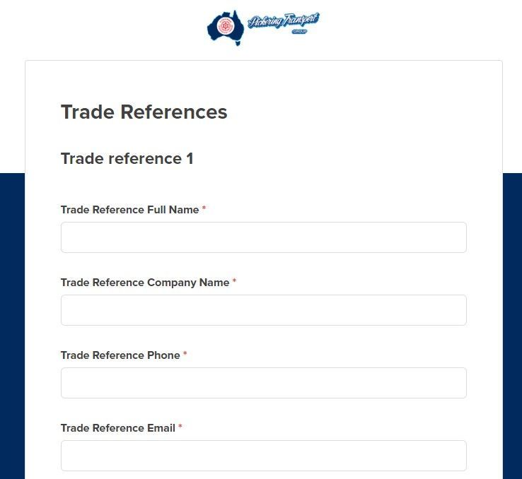 Image of a Trade Reference Request | Swan Hill, Vic | Pickering Transport Group